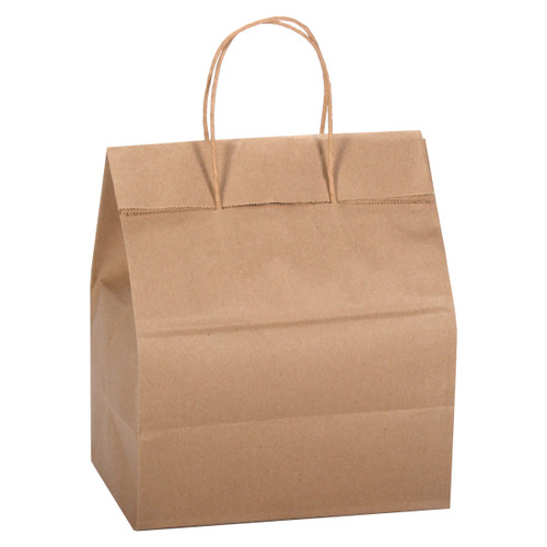 Bistro Dubl Life® Load & Fold® shopping bag 60# recycled kraft FSC BPI - 250 PK (68534)