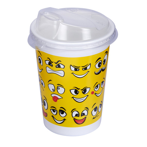 Fun-Cups™ Kid Cups 12 fl oz (355ml) Silly Faces Thermo Cup Combo Pack w/ Sip Lid (VK2KIDCUP-SL)