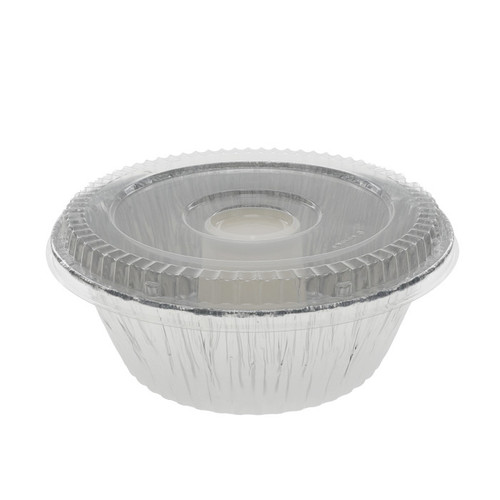 Pactiv Evergreen 8" Aluminum Angel Food Dome Preset Cup, Silver, 70 ct.