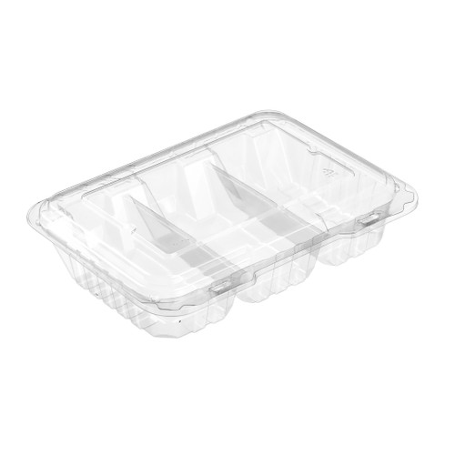 3-cavity, 24 cookie, clear shallow container (2627) 