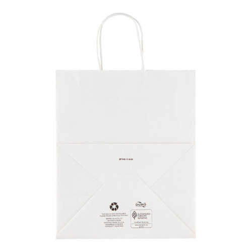 Bistro shopping bag 60# virgin white SFI BPI - 250 PK (88206)