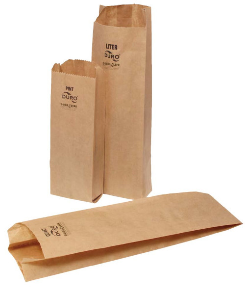 Pint Dubl Life® Liquor bag 35# recycled kraft FSC BPI - 500 PK (19208)