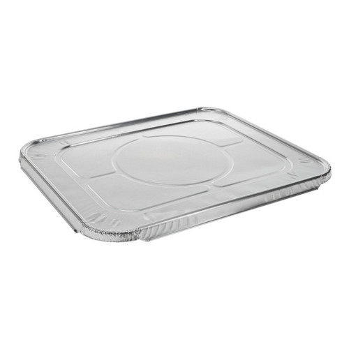Sysco Classic Half-Size Aluminum Steam Table Cover Flat, Silver, 100 ct.