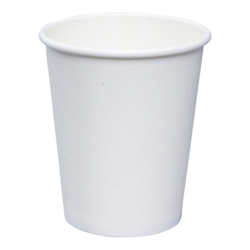 Touch Paper Hot Cups 8 fl oz (237ml) White Single Wall Hot Cup (TI20014)