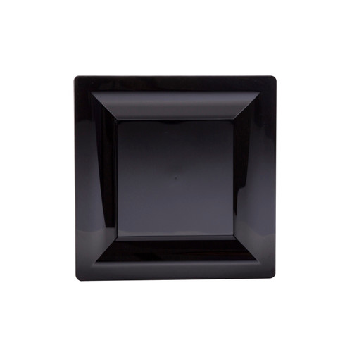 Milan™ Polystyrene Dinnerware 5.25” Square Black Plate (GS5BK)