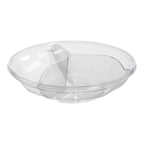 PanelBowl Round Bowl 10” 43 oz 3 Compartment Clear Round Bowl (5E043-PB-3P)