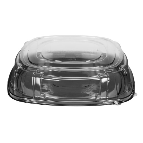 Contours™ Flexible, Thermoformed Trays 17” Black Square Tray/Dome Lid Combo (ASQ17CMBBL)