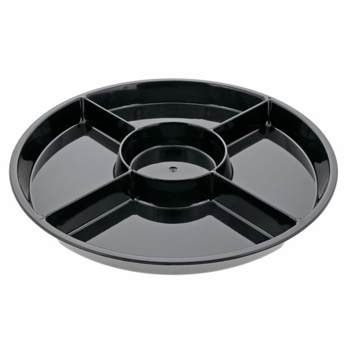 CheckMate™ Round Tray 12” Black compartment tray (A812CTBL)