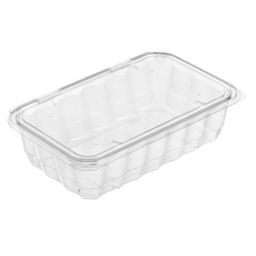 10 oz clear spring mix/spinach hinged container (5RD110-HG) 