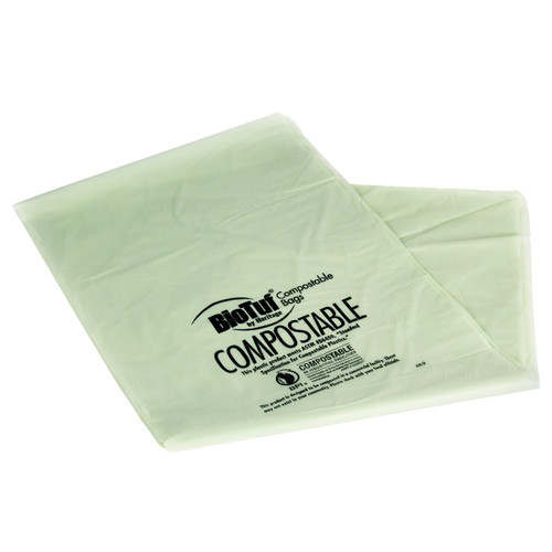 BioTuf® Compostable Can Liners - 40-45 Gal 40 x 46 Bioplast 0.90 Mil Green 5/20 Rolls (Y8046TE R01)