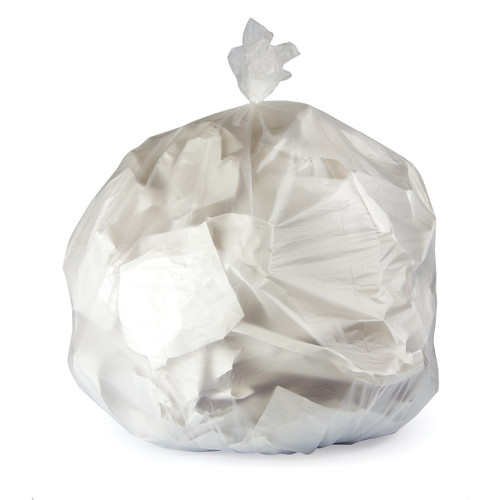 AccuFit® Stock Can Liners - 44 Gal 37 x 50 HDPE 12.00 Mic Natural 10/25 Rolls (Z7450MN R01)