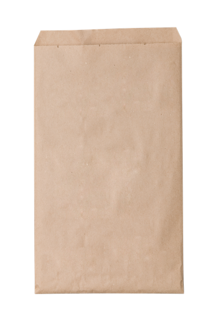 5.00 x 7.50 Dubl Life® Merchandise bag 30# recycled kraft FSC BPI - 4000 PK (14975)