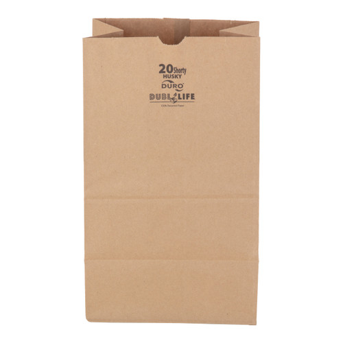 20# SH Dubl Life® Husky SOS bag 50# recycled kraft FSC BPI - 400 PK (70221)