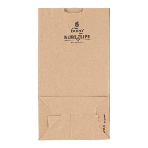 6# Dubl Life® SOS bag 35# recycled kraft FSC BPI - 500 PK (18406)
