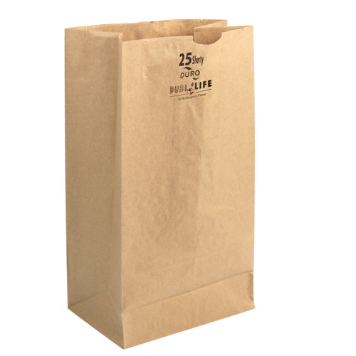 25# SH Dubl Life® SOS bag 40# recycled kraft FSC BPI - 500 PK (18428)