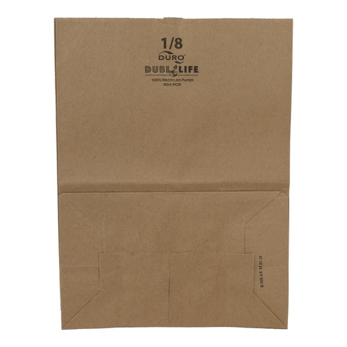 1/8 BBL Dubl Life® sack 52# recycled kraft FSC BPI - 500 PK (18073)