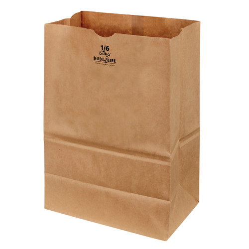 1/6 BBL Dubl Life®  sack 57# recycled kraft FSC BPI - 500 PK (18061)