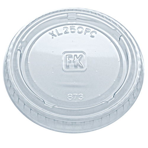 Fabri-Kal Flat PET Portion Cup Lids, Fits 1.5 oz., 2 oz., and 2.5 oz. Portion Cups, Clear, 2,500 ct.
