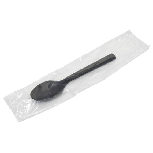 EarthChoice Gardenware Heavy Weight Full Length Wrapped RPP Spoon, Black, 1,000 ct.