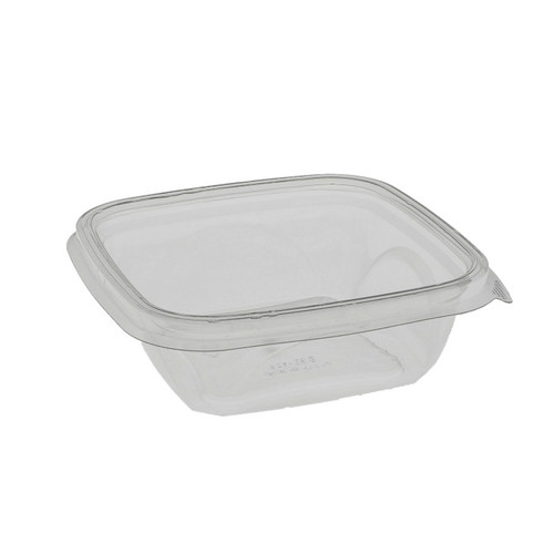 EarthChoice 12 oz. 5" x 5" Square RPET Bowl, Clear, 504 ct.