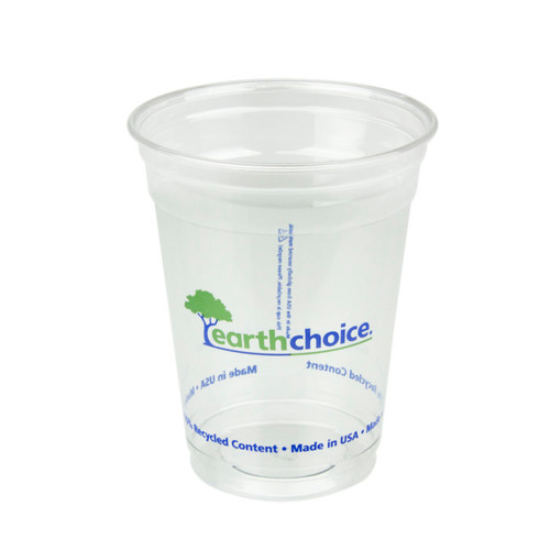 EarthChoice 16 oz. "B" Size RPET Cold Drink Cup with EarthChoice Print, Clear, 700 ct.