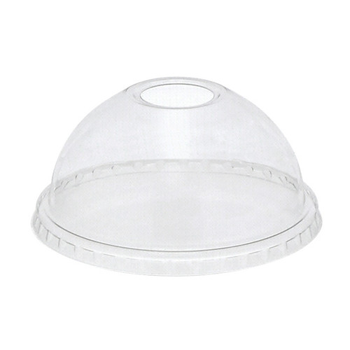EarthChoice RPET Dome Lid with Hole for "B" Size Cold Drink Cups, Clear, 900 ct.