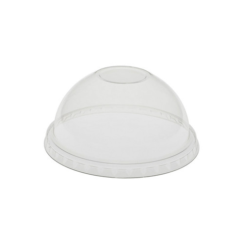 EarthChoice RPET Dome Lid with No Hole for "B" Size Cold Drink Cups, Clear, 900 ct.