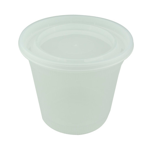 Newspring DELItainer 32 oz. Squat PP Container and LLDPE Lid, Clear, 200 ct.