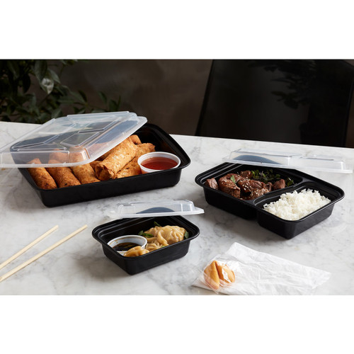 Newspring VERSAtainer Rectangle Bases and Lids Black/Clear Kit