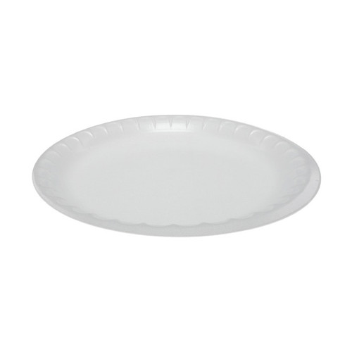 Sysco Reliance 10.25" Non-Laminated PS Foam Plate, White, 540 ct.