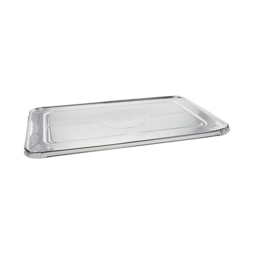 Sysco Classic Full-Size Aluminum Steam Table Cover Flat, Silver, 80 ct.