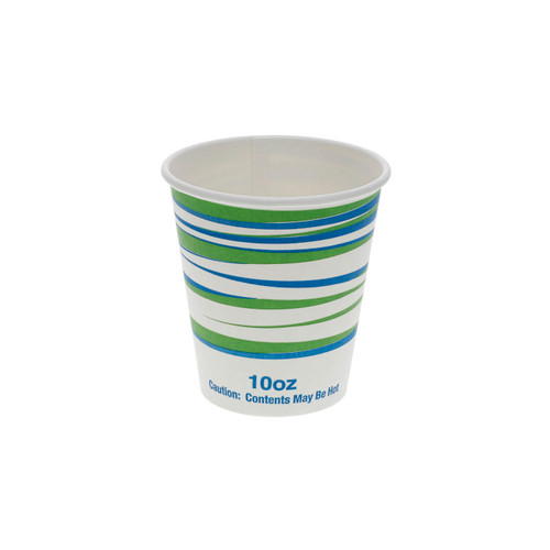 Sysco Classic 10 oz. Squat Paper Hot Cup, White, 1,000 ct.