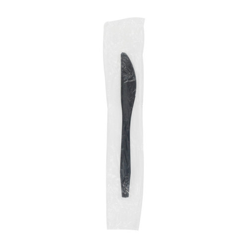 Sysco Classic Medium-Heavy Weight Wrapped HIPS Knives, Black, 1,000 ct.