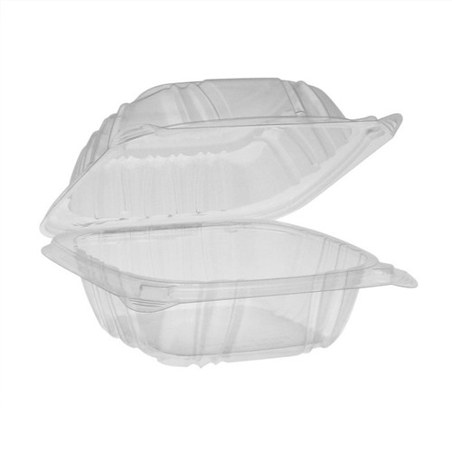 Sysco Classic 5" OPS Hinged Lid Container, Clear, 375 ct.