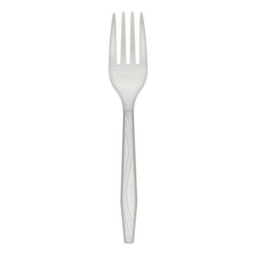 Sysco Classic Medium-Heavy Weight HIPS Forks, White, 1,000 ct.
