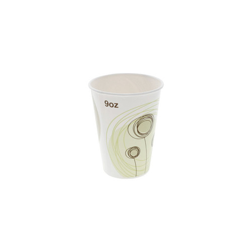 US Foods Monogram 9 oz. Paper Cold Cup, Meadows Stock Print, 1,200 ct.