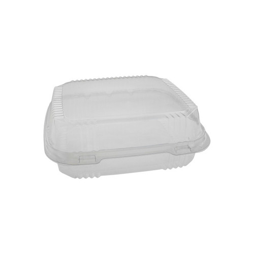 US Foods Monogram 8" ClearView SmartLock Hinged Lid Container, Clear, 200 ct.