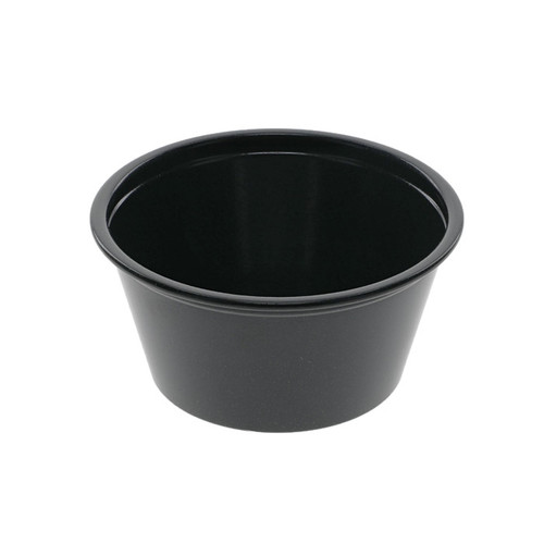 US Foods Monogram 2 oz. HIPS Portion Cup, Black, 2,400 ct.