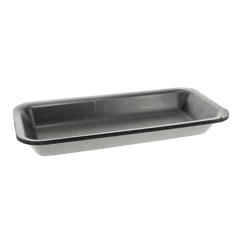 #1.5 Polystyrene Foam Supermarket Meat Tray, Black, 1,000 ct.