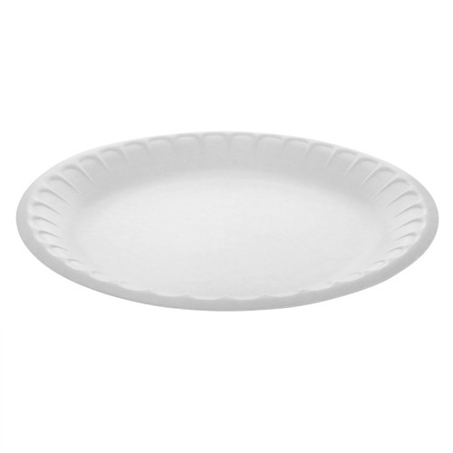 Pactiv Evergreen 9" Placesetter Satin Non-Laminated Foam Plate, White, 500 ct.