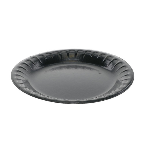 Pactiv Evergreen 6" Placesetter Deluxe Laminated Foam Plate, Black, 1,000 ct.