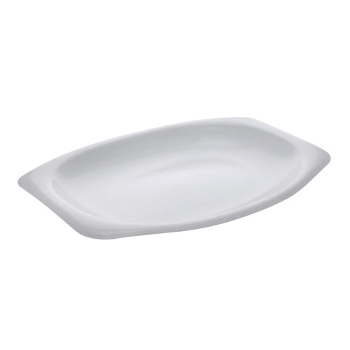 Pactiv Evergreen 7" x 9" Placesetter Deluxe Laminated PS Foam Oval Entrée Platter, White, 800 ct.