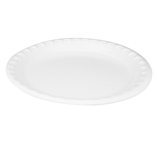 Pactiv Evergreen 10.25" Placesetter Deluxe Laminated PS Foam Plate, White, 540 ct.