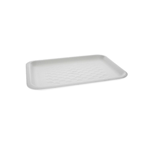 Pactiv Evergreen 2S Supermarket Tray, White, 500 ct.