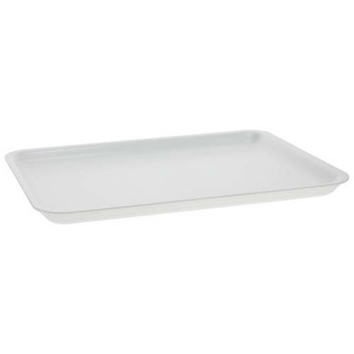 #10x14 Polystyrene Foam Family Pack Heavy Supermarket Meat Tray, White, 100 ct.