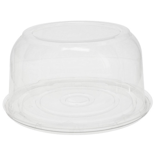 Pactiv Evergreen 5.3" Tall RoseDome Lid and Base for 8-9" Cake, Clear, 100 ct.
