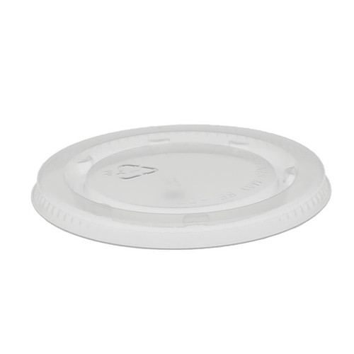 Pactiv Evergreen Flat Lid for 2-2.5 oz. Portion Cup, Clear, 2,400 ct.