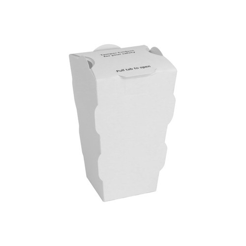 Pactiv Evergreen Compostable Tamper-Evident Medium Fry Carton, White, 600 ct.