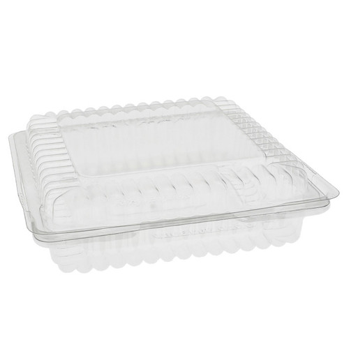 6" X 6" X 1 7/8" HINGED BAKERY CONT