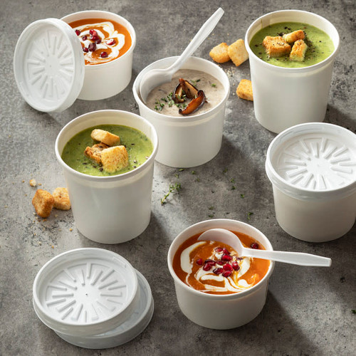 Paper Soup/Food Containers and Lids